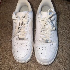 Nike White Low-Top Leather Sneakers